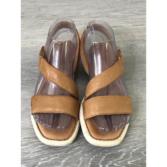 Born Rahway Slingback Women's US 6M Brown Leather Hook & Loop Casual Sandal - Picture 2 of 6